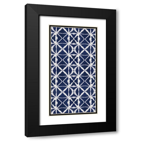 Indigo Splash Pattern VIE Panel Black Modern Wood Framed Art Print with Double Matting by June, Dina