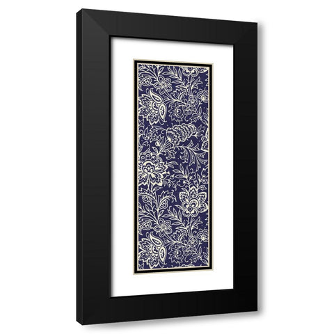 Kala Indigo Panel I Black Modern Wood Framed Art Print with Double Matting by Schlabach, Sue