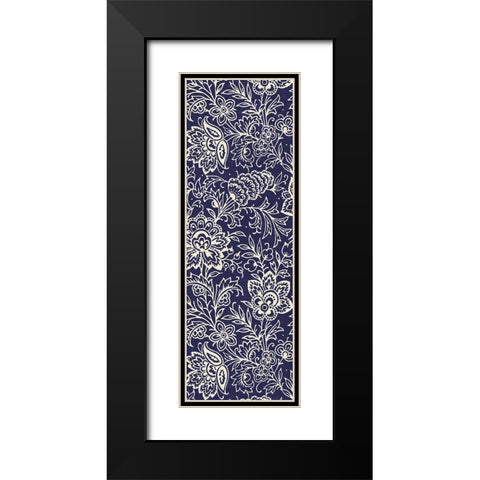 Kala Indigo Panel I Black Modern Wood Framed Art Print with Double Matting by Schlabach, Sue