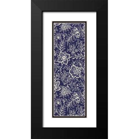 Kala Indigo Panel II Black Modern Wood Framed Art Print with Double Matting by Schlabach, Sue