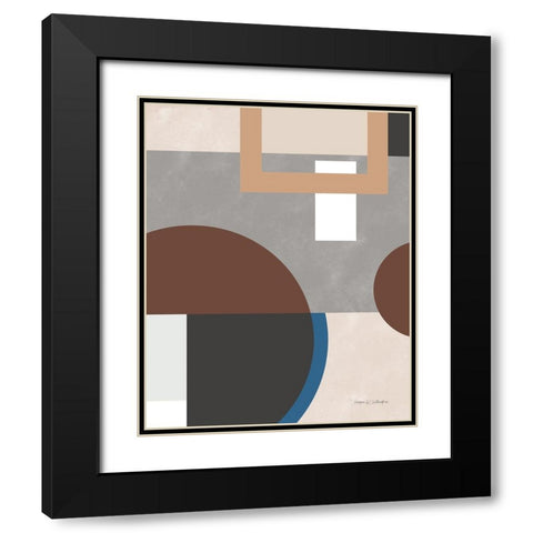 Soft Modern II Gray Black Modern Wood Framed Art Print with Double Matting by Gallagher, Megan