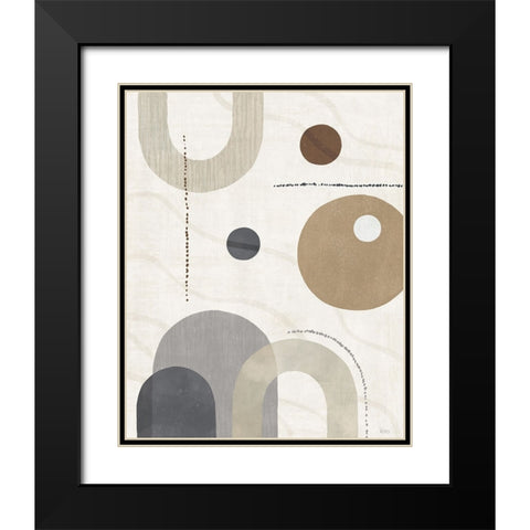 Soft Balance I Neutral Black Modern Wood Framed Art Print with Double Matting by Charron, Veronique