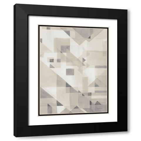 Try Angles IV Neutral Crop Black Modern Wood Framed Art Print with Double Matting by Nai, Danhui