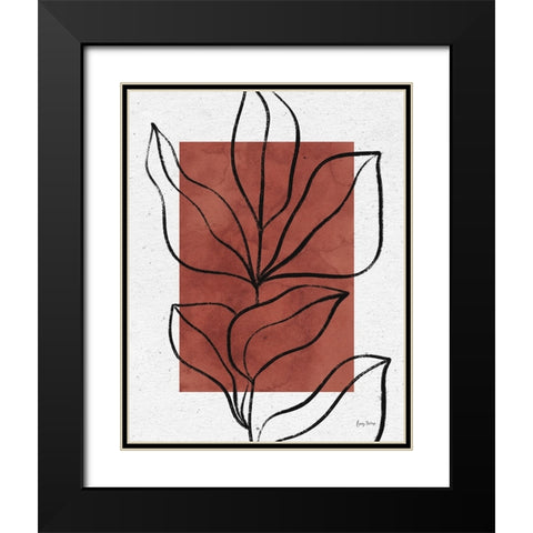 Color Block Balance II Hot Sauce Black Modern Wood Framed Art Print with Double Matting by Thorns, Becky