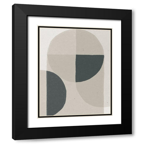 Soft Rain II Dark Gray Black Modern Wood Framed Art Print with Double Matting by Hershey, Moira