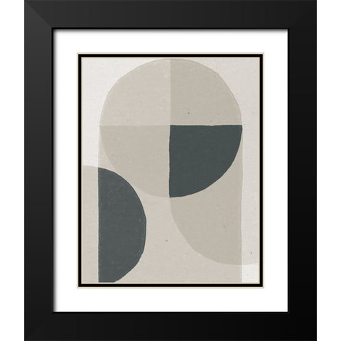Soft Rain II Dark Gray Black Modern Wood Framed Art Print with Double Matting by Hershey, Moira