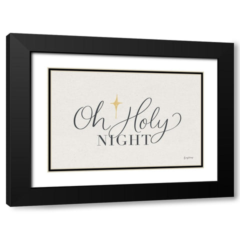 Oh Holy Night Black Modern Wood Framed Art Print with Double Matting by Thorns, Becky