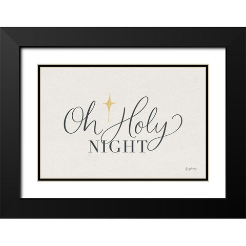 Oh Holy Night Black Modern Wood Framed Art Print with Double Matting by Thorns, Becky