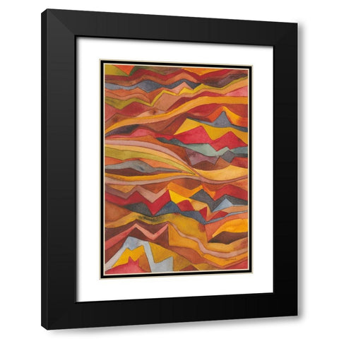 Painted Desert I Black Modern Wood Framed Art Print with Double Matting by Warrick, Cheryl
