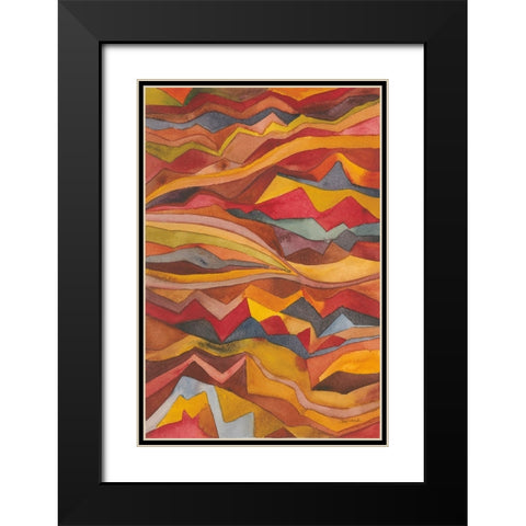 Painted Desert I Black Modern Wood Framed Art Print with Double Matting by Warrick, Cheryl