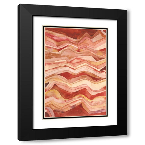 Painted Desert II Black Modern Wood Framed Art Print with Double Matting by Warrick, Cheryl