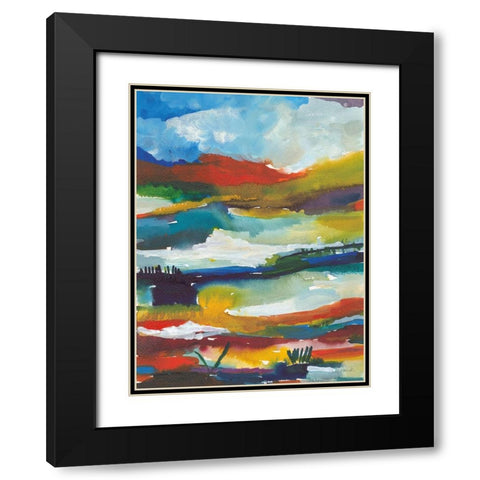 Nocturne I Black Modern Wood Framed Art Print with Double Matting by Warrick, Cheryl