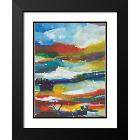 Nocturne I Black Modern Wood Framed Art Print with Double Matting by Warrick, Cheryl