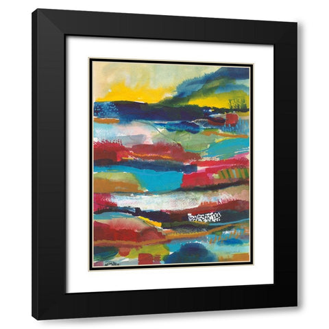 Nocturne II Black Modern Wood Framed Art Print with Double Matting by Warrick, Cheryl