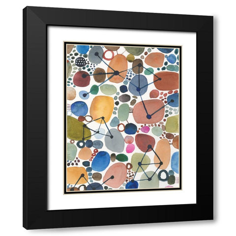 Bliss I Black Modern Wood Framed Art Print with Double Matting by Warrick, Cheryl