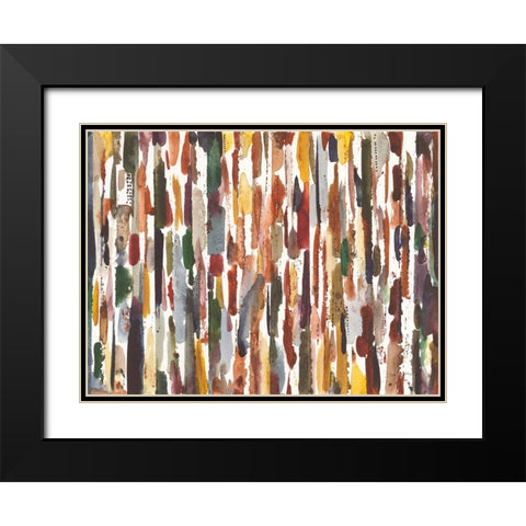 Strata I Black Modern Wood Framed Art Print with Double Matting by Warrick, Cheryl
