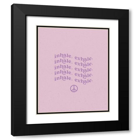 Wavy Words II Black Modern Wood Framed Art Print with Double Matting by Wild Apple Portfolio