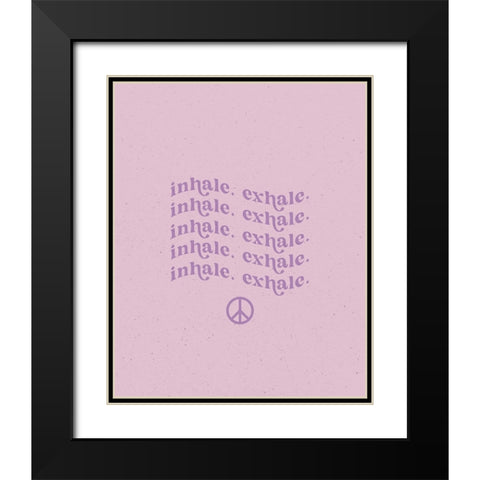 Wavy Words II Black Modern Wood Framed Art Print with Double Matting by Wild Apple Portfolio