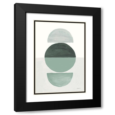In Between I Eucalyptus Black Modern Wood Framed Art Print with Double Matting by Nai, Danhui