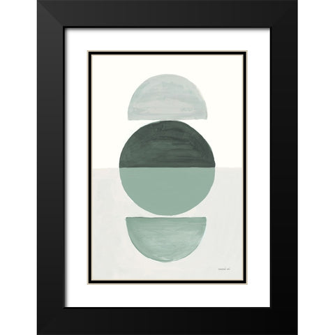 In Between I Eucalyptus Black Modern Wood Framed Art Print with Double Matting by Nai, Danhui