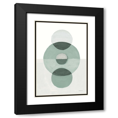 In Between II Eucalyptus Black Modern Wood Framed Art Print with Double Matting by Nai, Danhui