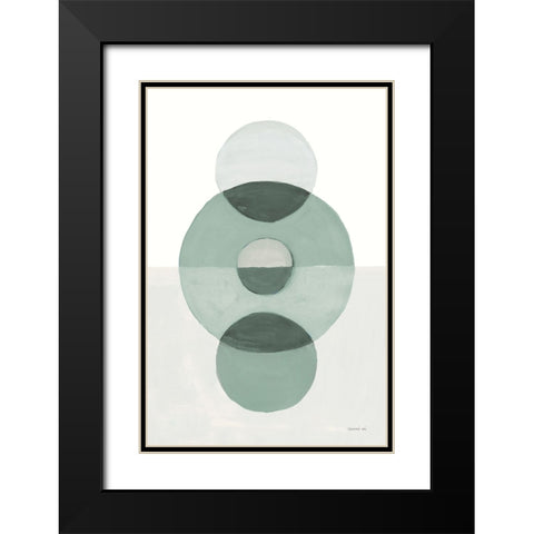 In Between II Eucalyptus Black Modern Wood Framed Art Print with Double Matting by Nai, Danhui