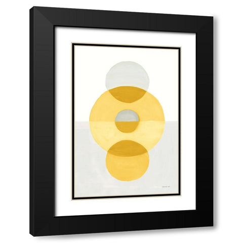 In Between II Yellow Black Modern Wood Framed Art Print with Double Matting by Nai, Danhui