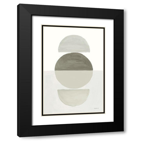 In Between I Neutral Black Modern Wood Framed Art Print with Double Matting by Nai, Danhui