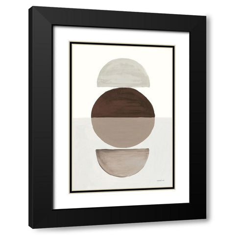 In Between I Earth Black Modern Wood Framed Art Print with Double Matting by Nai, Danhui