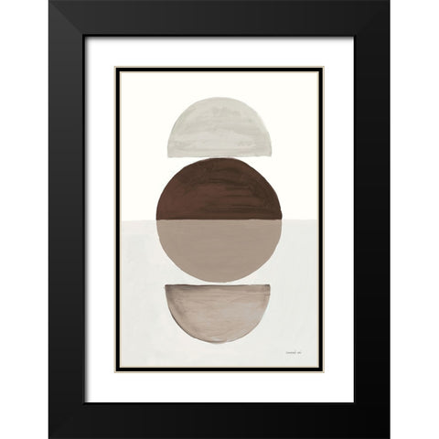 In Between I Earth Black Modern Wood Framed Art Print with Double Matting by Nai, Danhui