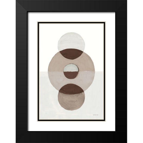 In Between II Earth Black Modern Wood Framed Art Print with Double Matting by Nai, Danhui