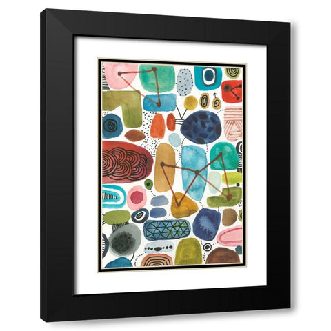 Bliss III Black Modern Wood Framed Art Print with Double Matting by Warrick, Cheryl