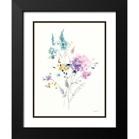 Lilac Season I Black Modern Wood Framed Art Print with Double Matting by Nai, Danhui