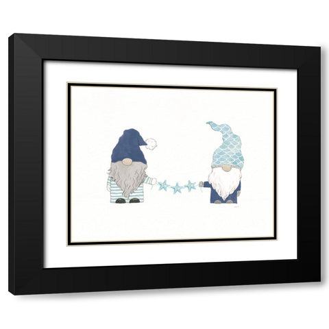 Coastal Gnomes I Black Modern Wood Framed Art Print with Double Matting by Jackson, Jenaya