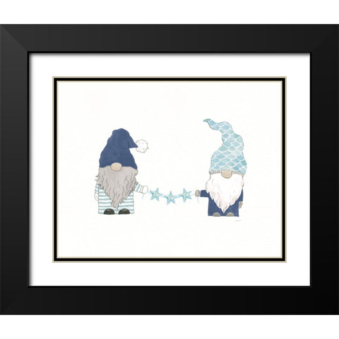 Coastal Gnomes I Black Modern Wood Framed Art Print with Double Matting by Jackson, Jenaya