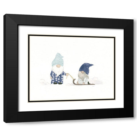 Coastal Gnomes III Black Modern Wood Framed Art Print with Double Matting by Jackson, Jenaya