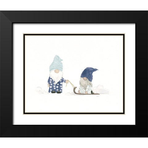 Coastal Gnomes III Black Modern Wood Framed Art Print with Double Matting by Jackson, Jenaya