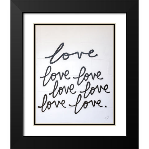 Love Times Seven Black Modern Wood Framed Art Print with Double Matting by Youngstrom, Kent