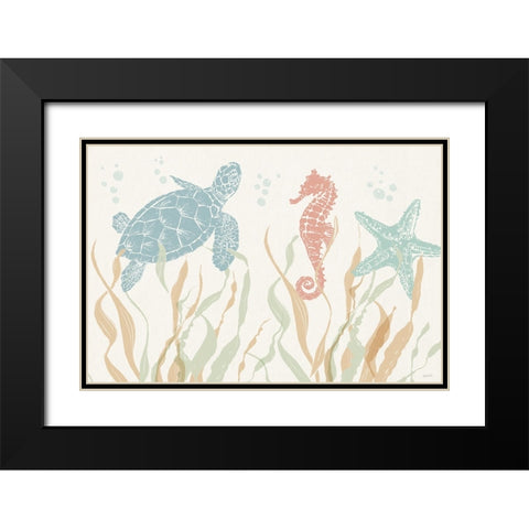 Seaside Style I Black Modern Wood Framed Art Print with Double Matting by Tavoletti, Anne