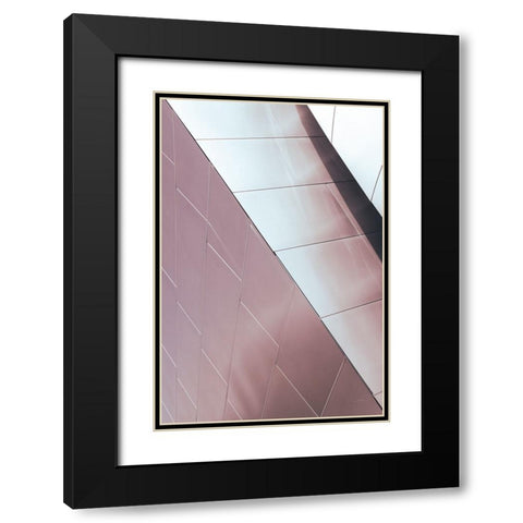 Skyscaper VI Bright Black Modern Wood Framed Art Print with Double Matting by Aledanda