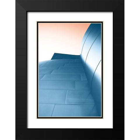Skyscaper VIII Bright Black Modern Wood Framed Art Print with Double Matting by Aledanda
