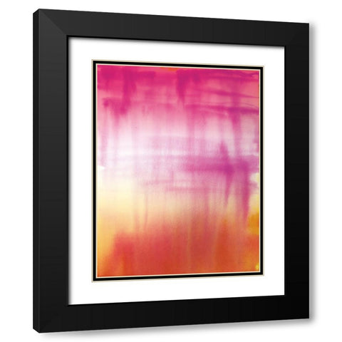 Dip Dye II Bright Black Modern Wood Framed Art Print with Double Matting by Schlabach, Sue