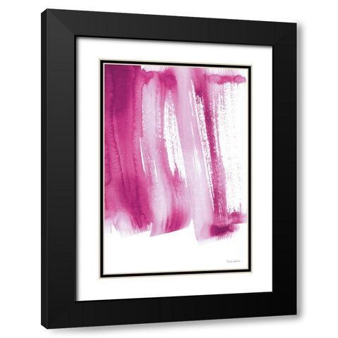 Bold Neon I Black Modern Wood Framed Art Print with Double Matting by Charro, Mercedes Lopez