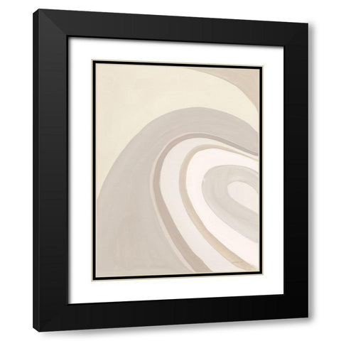 In the Groove I Neutral Black Modern Wood Framed Art Print with Double Matting by Nai, Danhui