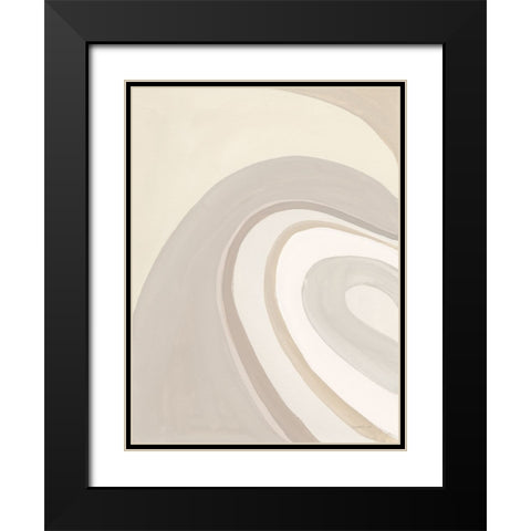 In the Groove I Neutral Black Modern Wood Framed Art Print with Double Matting by Nai, Danhui