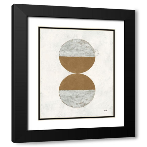 Colorful Orbs III Black Modern Wood Framed Art Print with Double Matting by Hershey, Moira