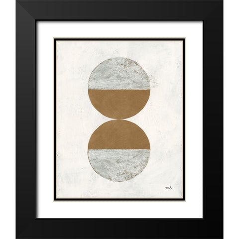 Colorful Orbs III Black Modern Wood Framed Art Print with Double Matting by Hershey, Moira