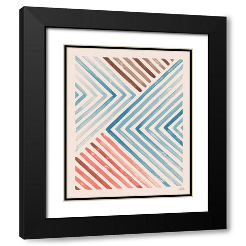 Red and Blue Sunset I Black Modern Wood Framed Art Print with Double Matting by Marshall, Laura