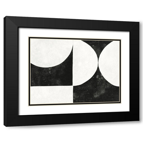 Strand VI BW Black Modern Wood Framed Art Print with Double Matting by Nai, Danhui