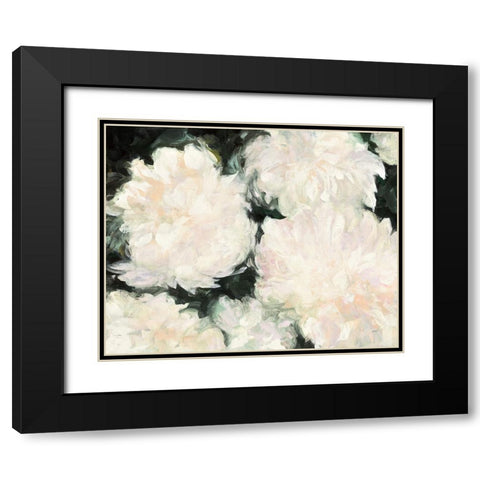 Blushing Summer I on Black Black Modern Wood Framed Art Print with Double Matting by Purinton, Julia